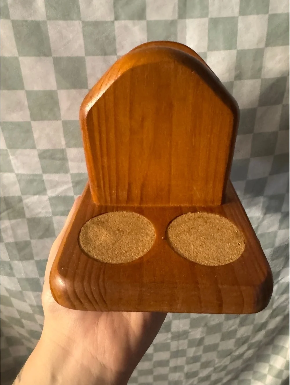 Vintage Mikasa Wooden Salt and Pepper Shaker Holder Set Made in Thailand